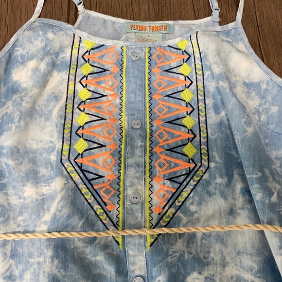 Blue/Aztec Pattern Flying Tomato Dress - Picture 3 of 9